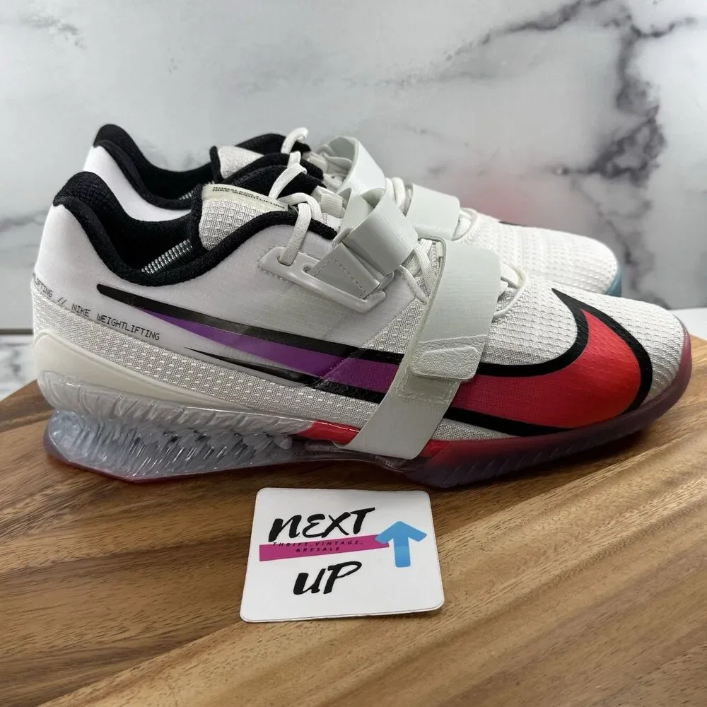 Mens 13-Nike Romaleos 4 Pale Ivory Hyper Violet Weightlifting Shoes CN9662-100